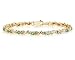 10k Yellow Gold Diamond and Peridot Bracelet