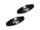 Yamaha YZF R1 1998-1999 Mirror Block Off Plates Logo Engraved Black Set 98 99