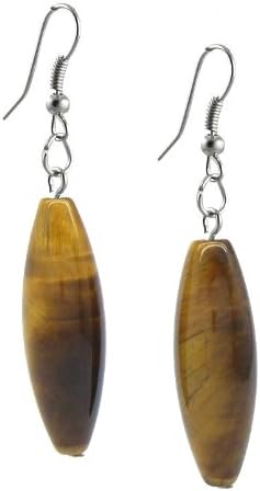 Tiger's Eye Stone Drop Earrings