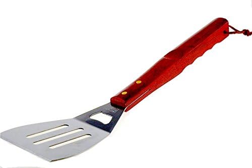 LifeGrow 3-Piece Non-Stick Barbecue Utensil Set-Stainless Steel, Premium Wood BBQ Tools Grilling Tool Set-Spatula, Fork, Tongs with multiuse Apron