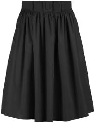 Eshakti Women's Belted Poplin Skirt