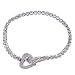 Tiffany style cz diamond 925 silver heart bracelet