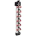 Plate-Mate WM6-370 Stainless Steel 6 Plates Space Optimizer Wall Mount Catering Rack, Single Sided Column, 38 lbs Capacity, 2-51/64" Width, 25" Height