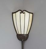 Corner Pin up plug in Lamp in Bronze,Tiffany shade