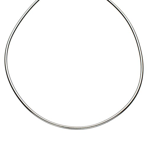 OMEGA 2.3mm Sterling Silver Adjustable 16 – 18 Inch Nickel Free Chain Necklace Italy