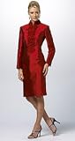 ADRIANNA PAPELL RUFFLE-FRONT SUIT