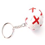 White & Red England Football Keyring IN0196