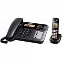 Panasonic KX-TG6461ET DECT Corded and Cordless Phone Set With Answer Machine - Black