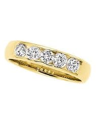 Sterling Silver 5/8 ct Tw Diamond Duo Band