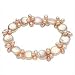 Pink Coin Pearl with Rice Pearl Stretch Bracelet