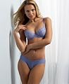 Betsey Johnson Eyelet Lace 3-Section Foam Demi Bra & Low-Rise Wide-Side Thong