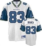 Deion Branch Jersey: Reebok White Replica #83 Seattle Seahawks Jersey