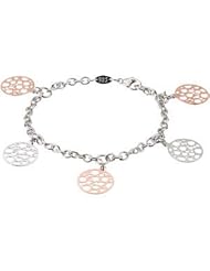 Rose Gold Plated Sterling Silver Fashion Bracelet Sterling Silver 08.00 Inch Brc640