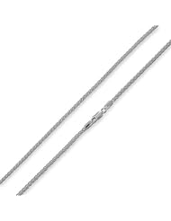 Sterling Silver Italian Spiga Wheat Chain Necklace - 2.3MM (16", 18", 20", 24" inch Lengths)