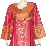 Cotton Robe - Womens Kaftans Long Sleeve Evening Wear Cotton Size M (kftn651)