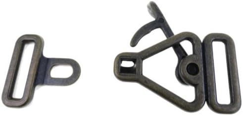 Antique Brass Finish Over Latch Cloak or Coat Clasp.