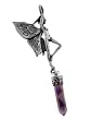 Sterling Silver Detailed Fairy Amethyst Point Pendant