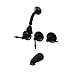 Oil-Rubbed Bronze Knight 3 Handle Tub & Shower Set w/Valve
