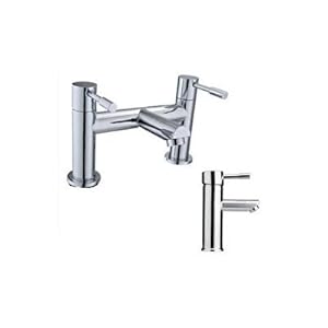 Bath Filler & Basin Mixer Mono Tap Set Bathroom Taps - LOW PRESSURE ...