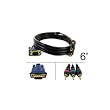 VGA Male to 3RCA (Component Video) Male Cable: 6 ft - by Abacus24-7