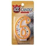 Cake mate numeral 6 birthday candle (052100156491)