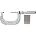 Starrett T2XFL Outside Micrometer, Friction Thimble, Lock Nut, Carbide Faces, 1-2" Range, 0.0001" Graduation, +/-0.00005" Accuracy