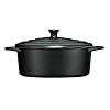 Premier Housewares OvenLove Stoneware Casserole Dish with Lid, 30.5 x 24.5 x 14 cm, Matt Black