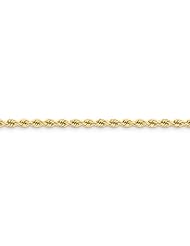 14k Yellow Gold 9.00 Inches 4.00mm Wide Handmade Regular Rope Chain Anklet. Weight: 12.42 Grams - 30 Day Money Back Guarantee