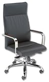 Adroit Auvergne Executive Armchair Tilt-action H780mm W505xD485xH485mm Leather Black