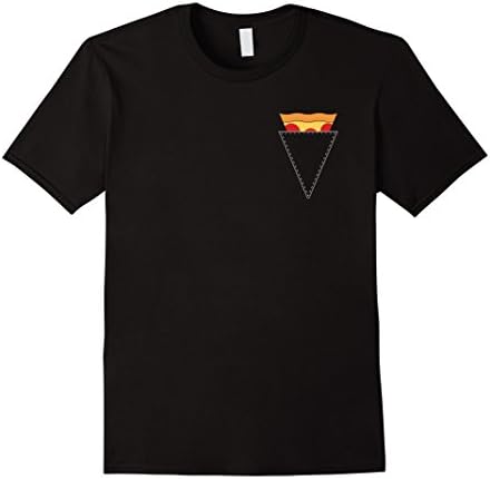 Men's Pizza Pocket T Shirt Large Black
