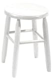 18" Lincoln Barstool Solid Wood White