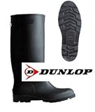 Dunlop Schwarzer preiswerter Gummistiefel aus PVC von Dunlop für den Arbeits u. Freizeitbereich