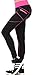 Neonysweets Womens Legging Sports Workout Tights Running Yoga Pants Black Rose L