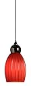 American Fluorescent VEP113RDSCT Vietra Ribbed Pendant, Red