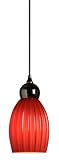 American Fluorescent VEP113RDSCT Vietra Ribbed Pendant, Red