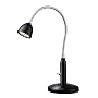 Normande Lighting 36pcs LED Desk Lamp convertible w/ Clip. 14" in Height, Black Painted Finish with Chrome Accent