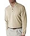 UltraClub Men's Solid Long Sleeve Pique Polo Shirt