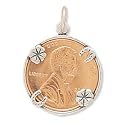 Lucky Penny Holder Sterling Silver Charm