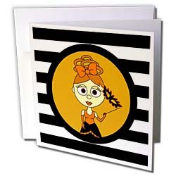 Janna Salak Designs Halloween - Cute Masquerade Costume - Greeting Cards-12 Greeting Cards with envelopes