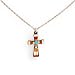 Ayala's Timeless Beauty Cross Necklace in Earth Tones #5130E ANK ONK