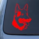 GERMAN SHEPHERD HEAD - Dog - Vinyl Decal Sticker #1516 | Vinyl Color: Red