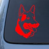 GERMAN SHEPHERD HEAD - Dog - Vinyl Decal Sticker #1516 | Vinyl Color: Red