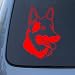 GERMAN SHEPHERD HEAD - Dog - Vinyl Decal Sticker #1516 | Vinyl Color: Red