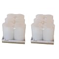 12pk Unscented Pillar Candles – White (3x6")