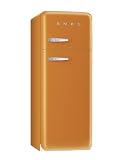 Smeg FAB30OS7 K&uuml;hlschrank / A+ / 168 cm H&ouml;he / 266 kWh/Jahr / 242 L K&uuml;hlteil / 68 L Gefrierteil / orange, linksanschlag