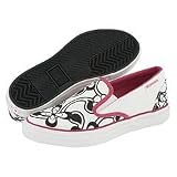 Converse - Converse Youth Skidgrip EY White/ Black/ Pink Slip On Shoe
