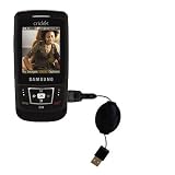 Retractable USB Cable for the Samsung SCH-R610 with Power Hot Sync and Charge capabilities - Gomadic Brand w/ TipExchange Technology