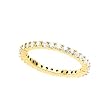 14K Yellow Gold 1 ct. Diamond Bridal Eternity Wedding Band (Size-7)