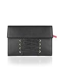 Leonardo Delfuoco Black Leather Flap Wallet