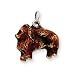 pomeranian25 - Sterling Silver Enameled Large Pomeranian Charm